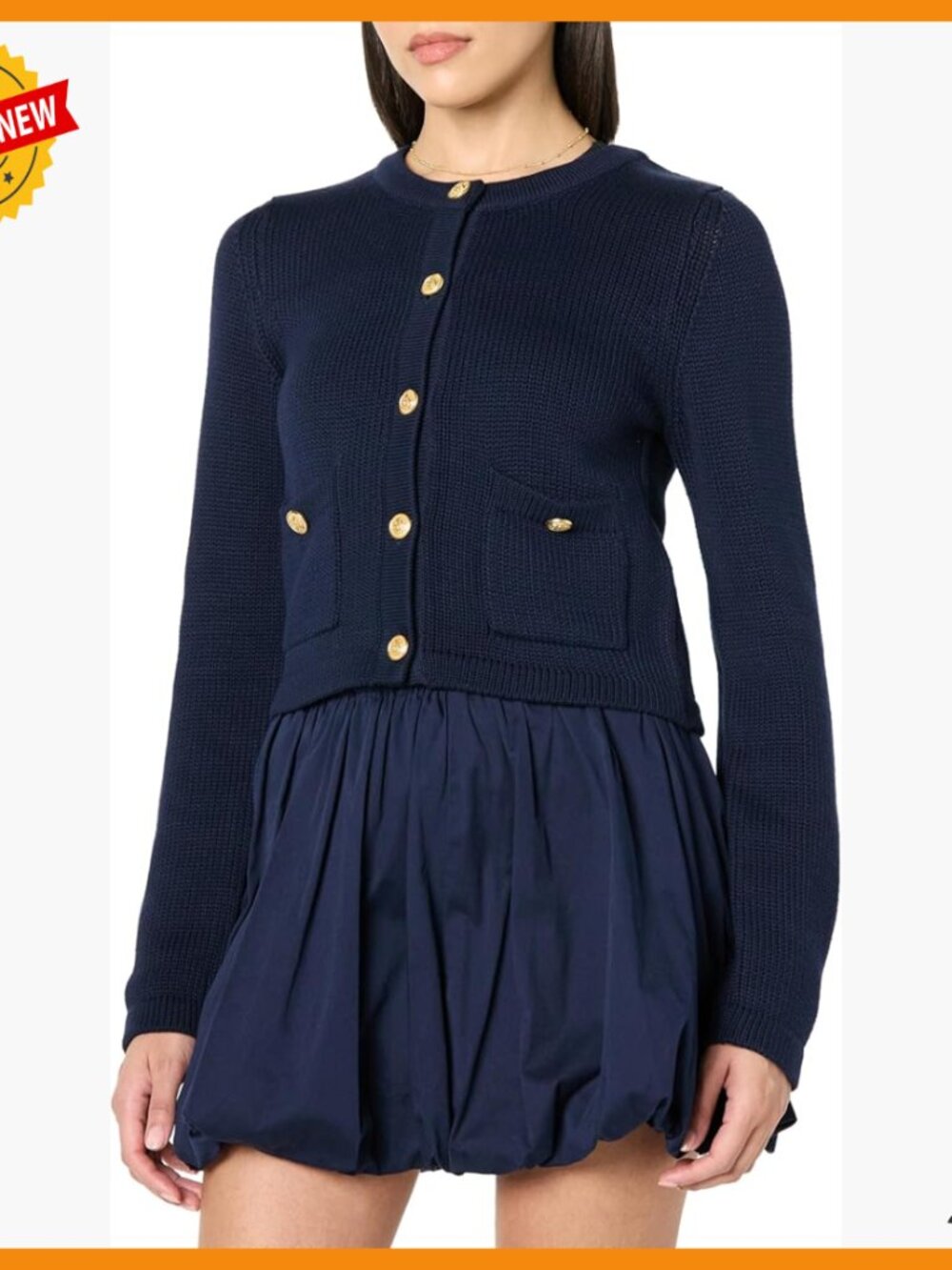 Gold Button Nautical Cardigan Regular Fit Sweater Office Casual Wear